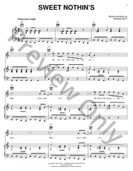 Sweet Nothin's piano sheet music cover